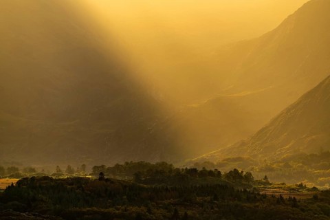 Light mood with autumn landscape