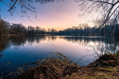 Annateich in Hanover Kleefeld at sunrise