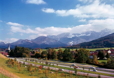Motorway Munich-Salzburg near Frasdorf