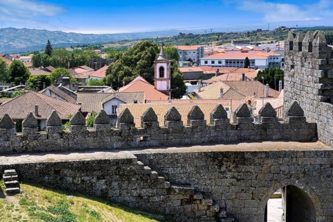Trancoso old town viewed from the castle ramparts
