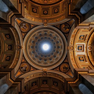 Artfully decorated vault