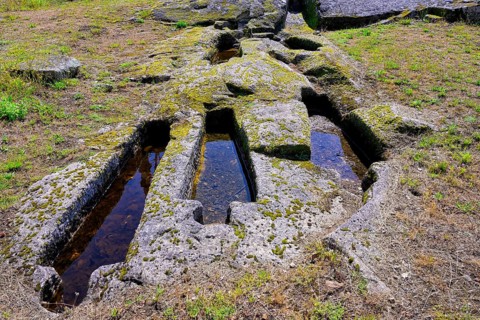 Abandoned Rock-cut tomb necropolis