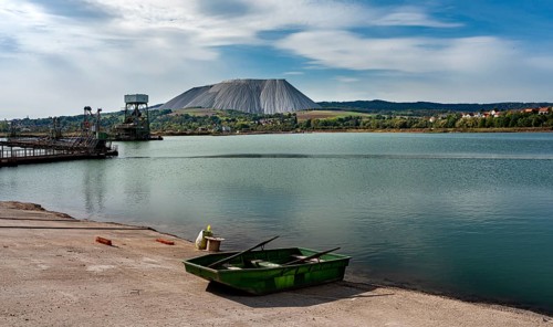 The Monte Kali tailings pile in Thuringia