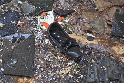 Black Laughing Shoe with Bow for Ladies