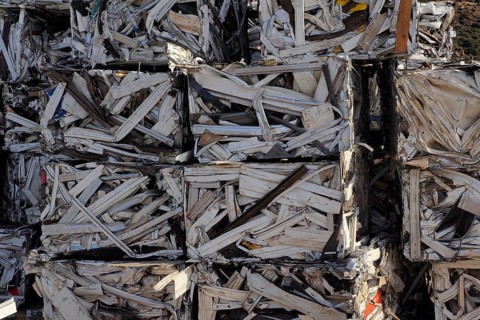 Aluminium scrap in the cube