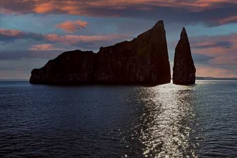 Kicker Rock at sunset
