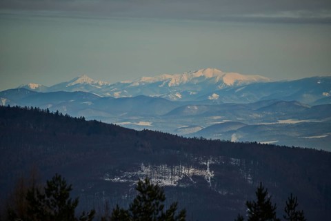 View over to the mountains of greater Fatra