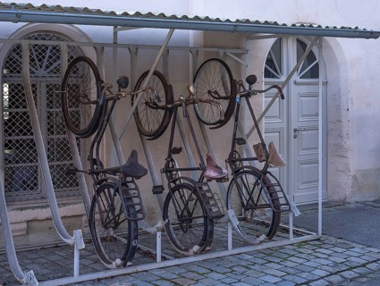 Historic bicycle stand from the 1930s