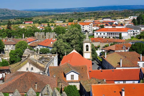 Trancoso old town viewed from the castle ramparts