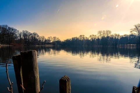 Annateich in Hanover Kleefeld at sunrise