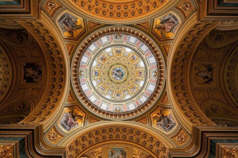 Artfully decorated vault