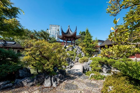 Traditional Chinese Pagoda in the Dr. Sun Yat-Sen Classical Chinese Garden