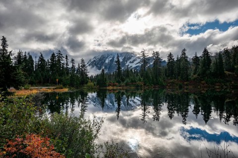 Mt. Shuksan in clouds