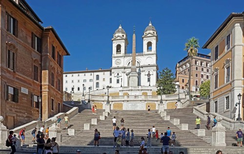 Spanish Steps with few tourists during Corona crisis