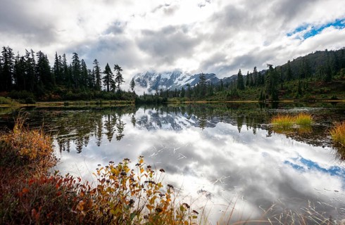 Mt. Shuksan in clouds