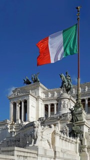 Italian Flag in the Wind