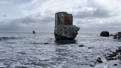 The former tide gauge house at Cape Arkona on the island of Ruegen