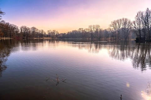 Annateich in Hanover Kleefeld at sunrise