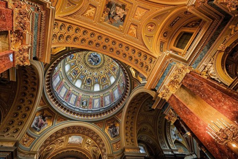 Artfully decorated vault