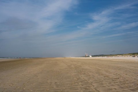 Long empty sandy beach