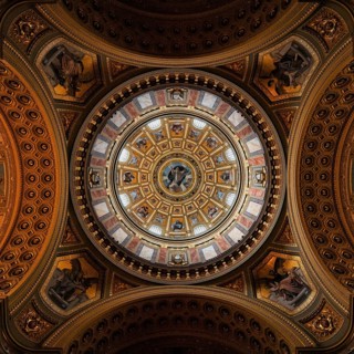 Artfully decorated vault