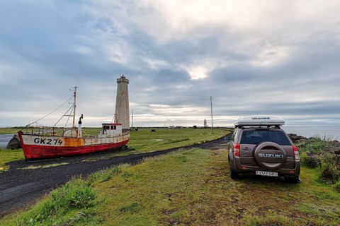 Shipwreck at the lighthouse Gardskagi