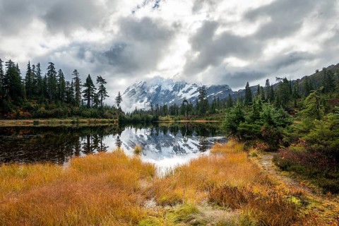 Mt. Shuksan in clouds