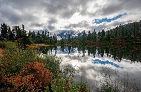 Mt. Shuksan in clouds