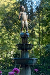 Fountain with fountain figure
