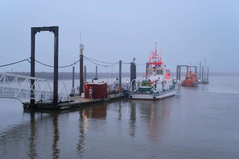 Lifeboat at the ferry port