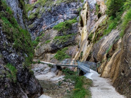 The Almbachklamm in the Berchtesgadener Land
