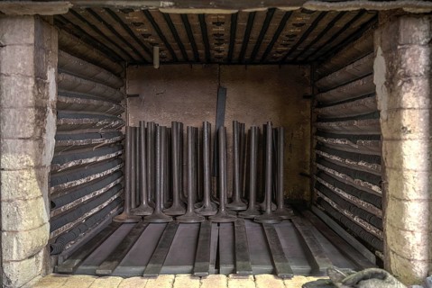 Oven for annealing and tempering valves in the former valve factory