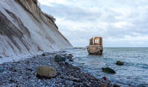 The former tide gauge house at Cape Arkona on the island of Ruegen