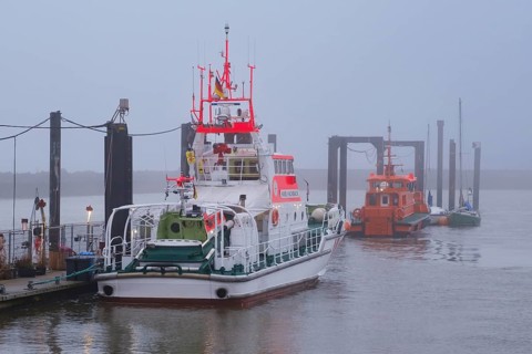 Lifeboat at the ferry port