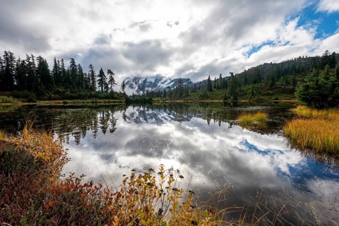 Mt. Shuksan in clouds