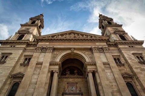 Facade of the Cathedral with inscription Ego sum via