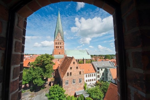 View of St. Johannis Church from the water tower