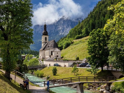 The Parish Church of Saint Sebastian in Ramsau near Berchtesgaden