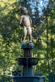 Fountain with fountain figure