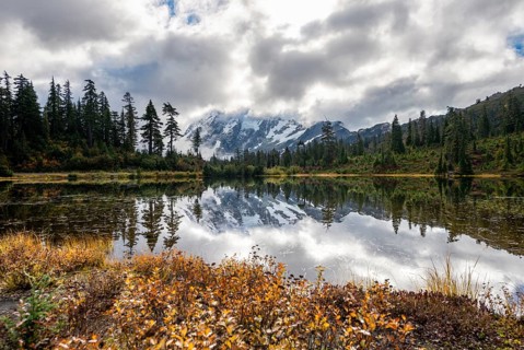 Mt. Shuksan in clouds
