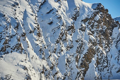 View from Mount Kitzsteinhorn on snow covered mountains