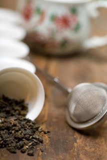 Dry green chinese tea set