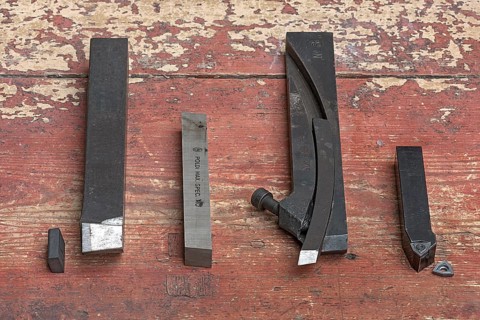 Various turning tools from a former valve factory