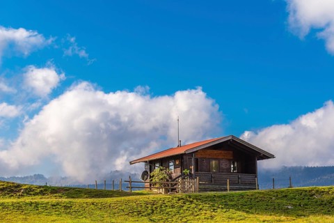 Alpine hut on the Winklmoosalm