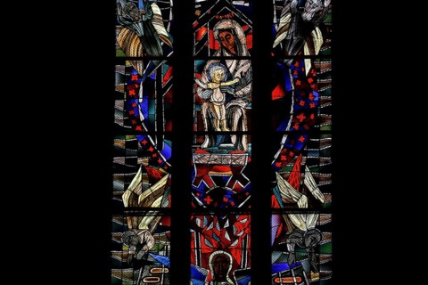 Freedom window by Hans Gottfried von Stockhausen in Ulm Cathedral