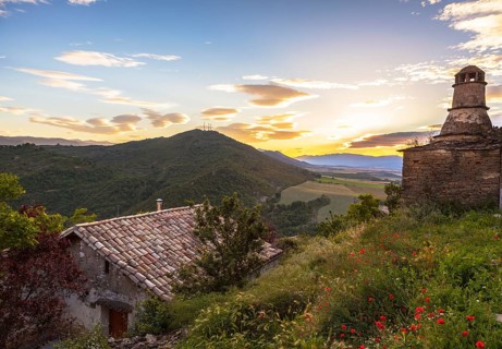 The small and ancient hamlet of Arres in part of the Camino Aragones on the Camino di Santiago in Huesca