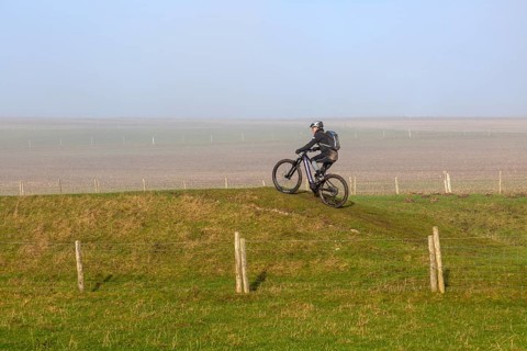 Cyclist on Wansdyke