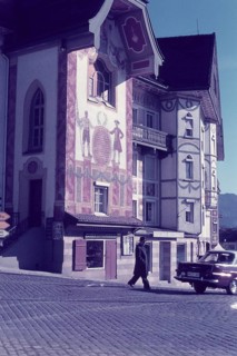 Facade at the Isarkai in Bad Toelz
