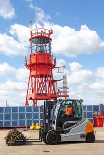 Marine navigation equipment storage maintenance yard