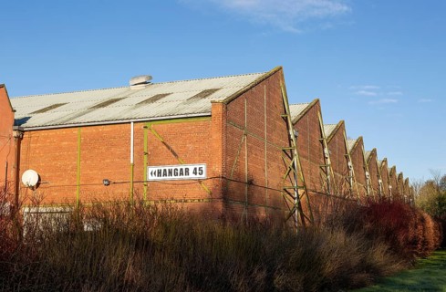 Hangar 45 building former RAF military base